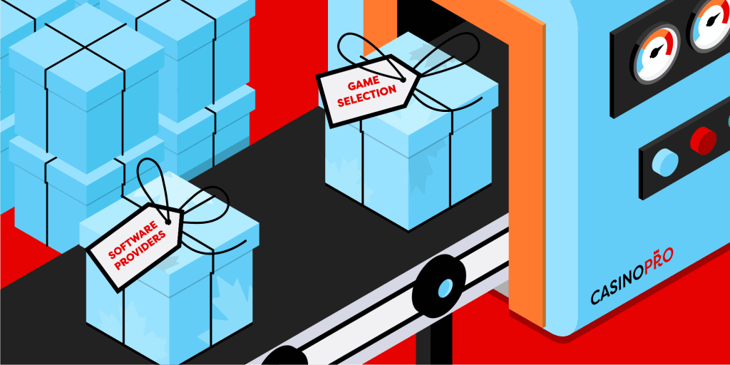 Two presents showing what makes a good live casino, including software providers and game selection.