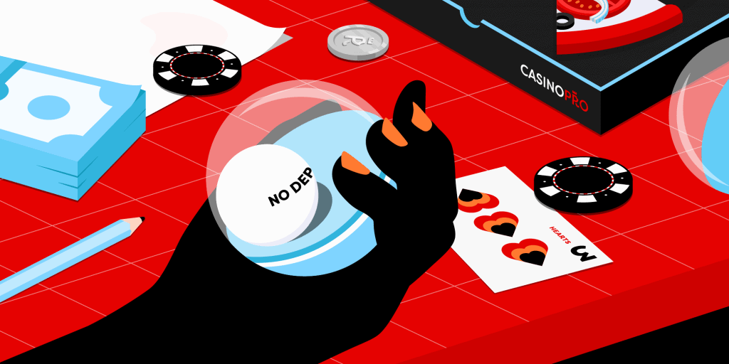 Someone holding a crystal ball with playing cards and casino chips on the table